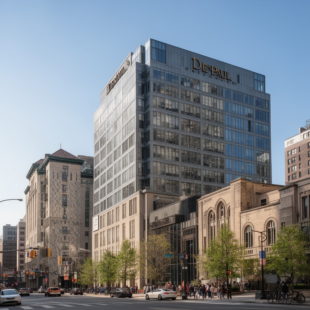 AI-generated illustration of DePaul University