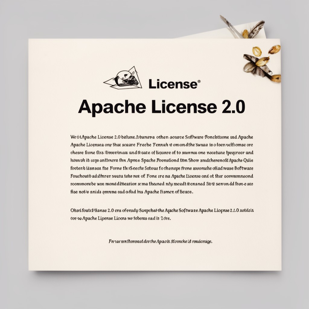 AI-generated illustration of Apache License 2.0