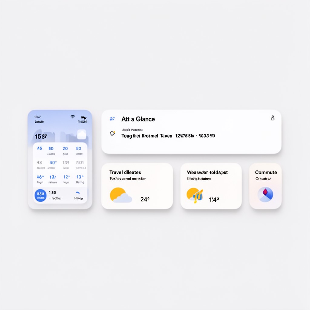 AI-generated illustration of At a Glance widget