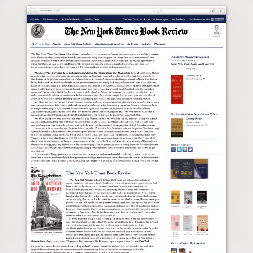 AI-generated illustration of The New York Times Book Review