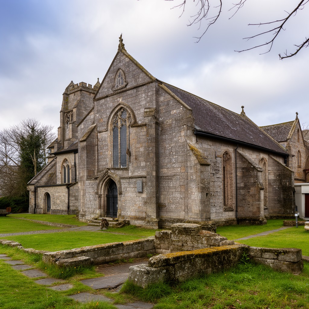 AI-generated illustration of Church in Wales parish church of St Nicholas