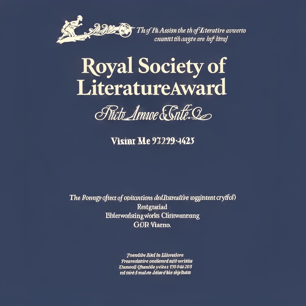 AI-generated illustration of Royal Society of Literature Award