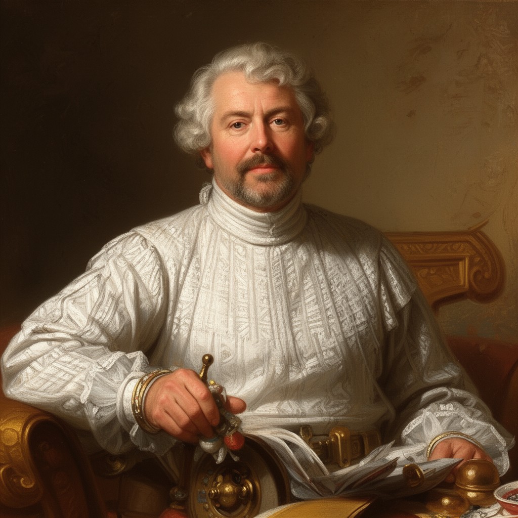 AI-generated illustration of Antoine de la Mothe Cadillac