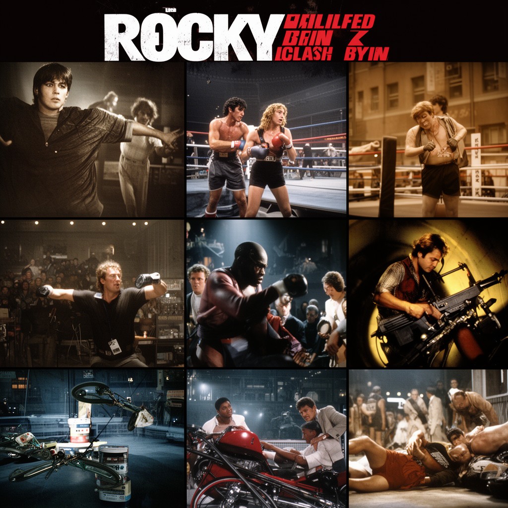 AI-generated illustration of Rocky film series