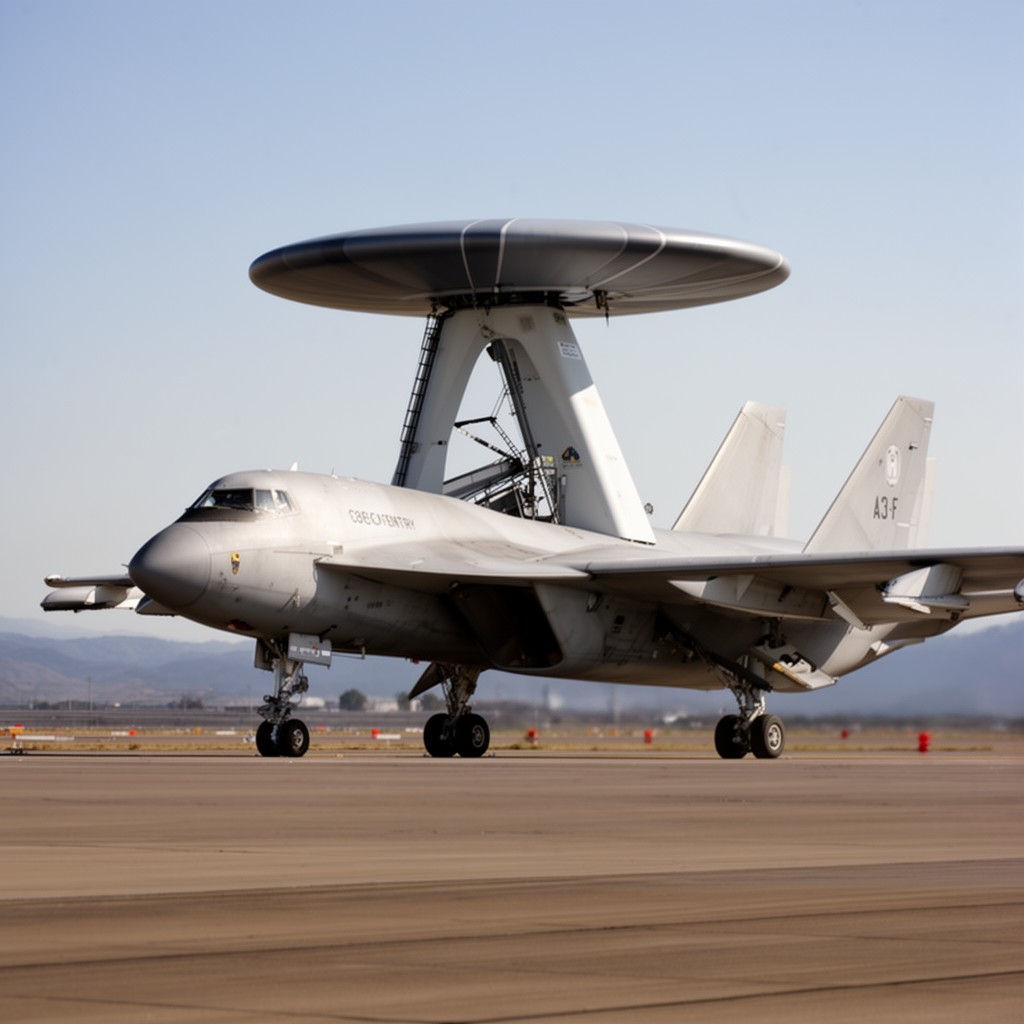 AI-generated illustration of E-3F Sentry AWACS