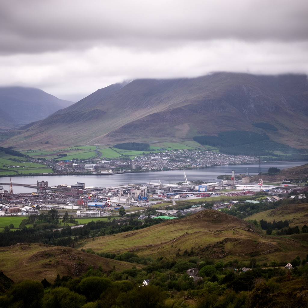 AI-generated illustration of Central Lowlands of Scotland