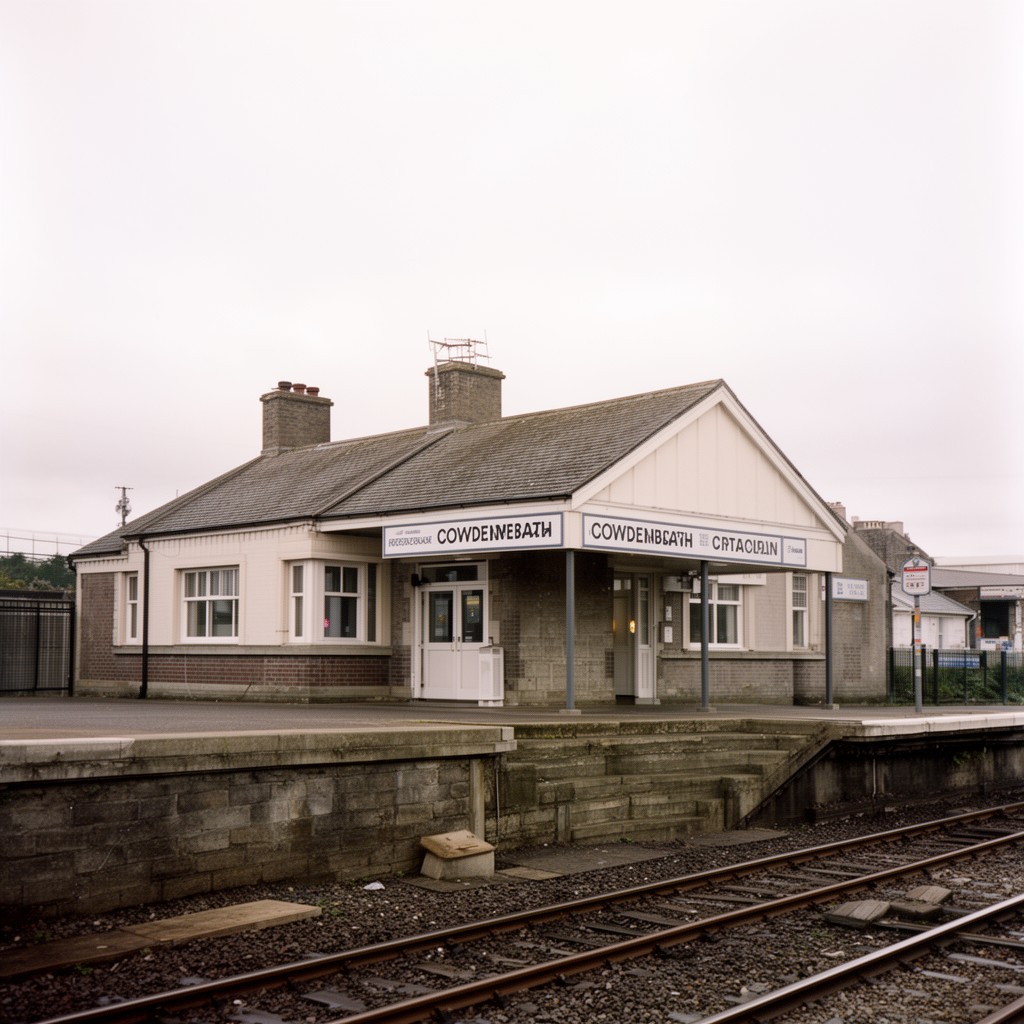 AI-generated illustration of Cowdenbeath railway station