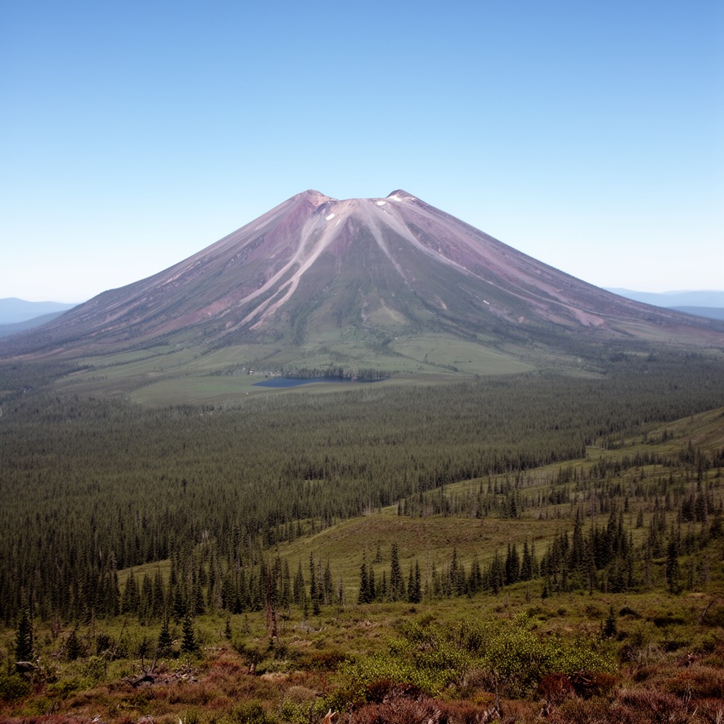 AI-generated illustration of Medicine Lake Volcano