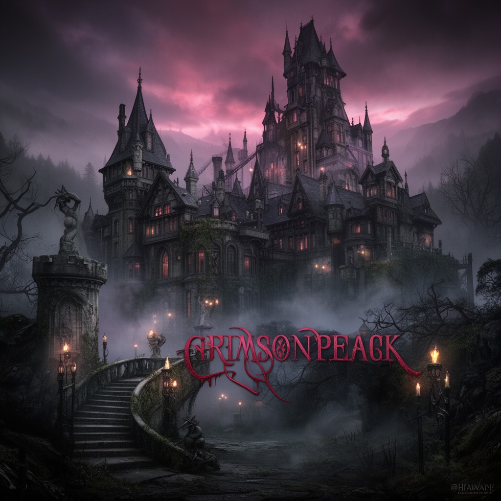 AI-generated illustration of Crimson Peak