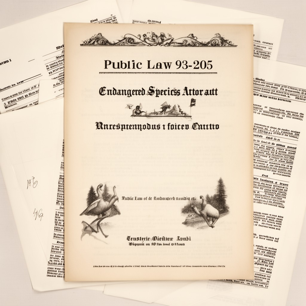 AI-generated illustration of Public Law 93-205