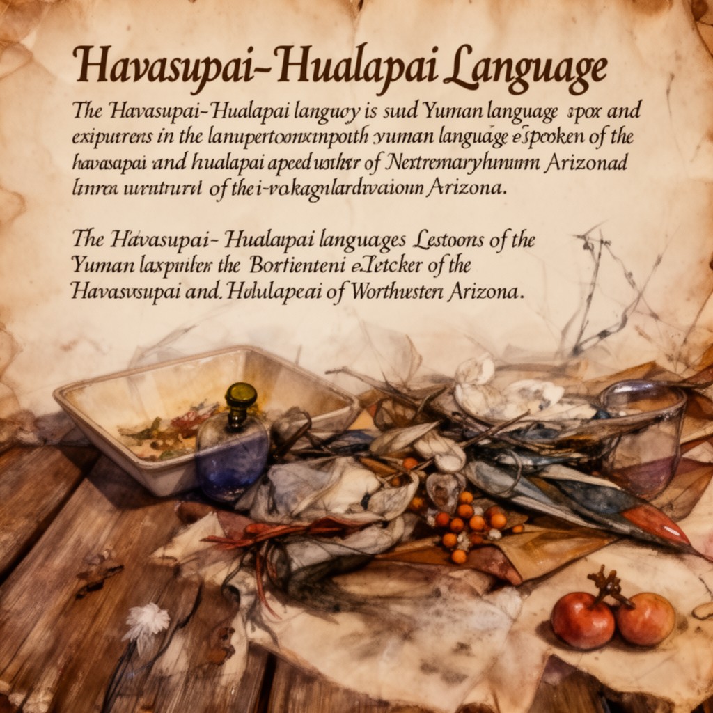 AI-generated illustration of Havasupai–Hualapai language
