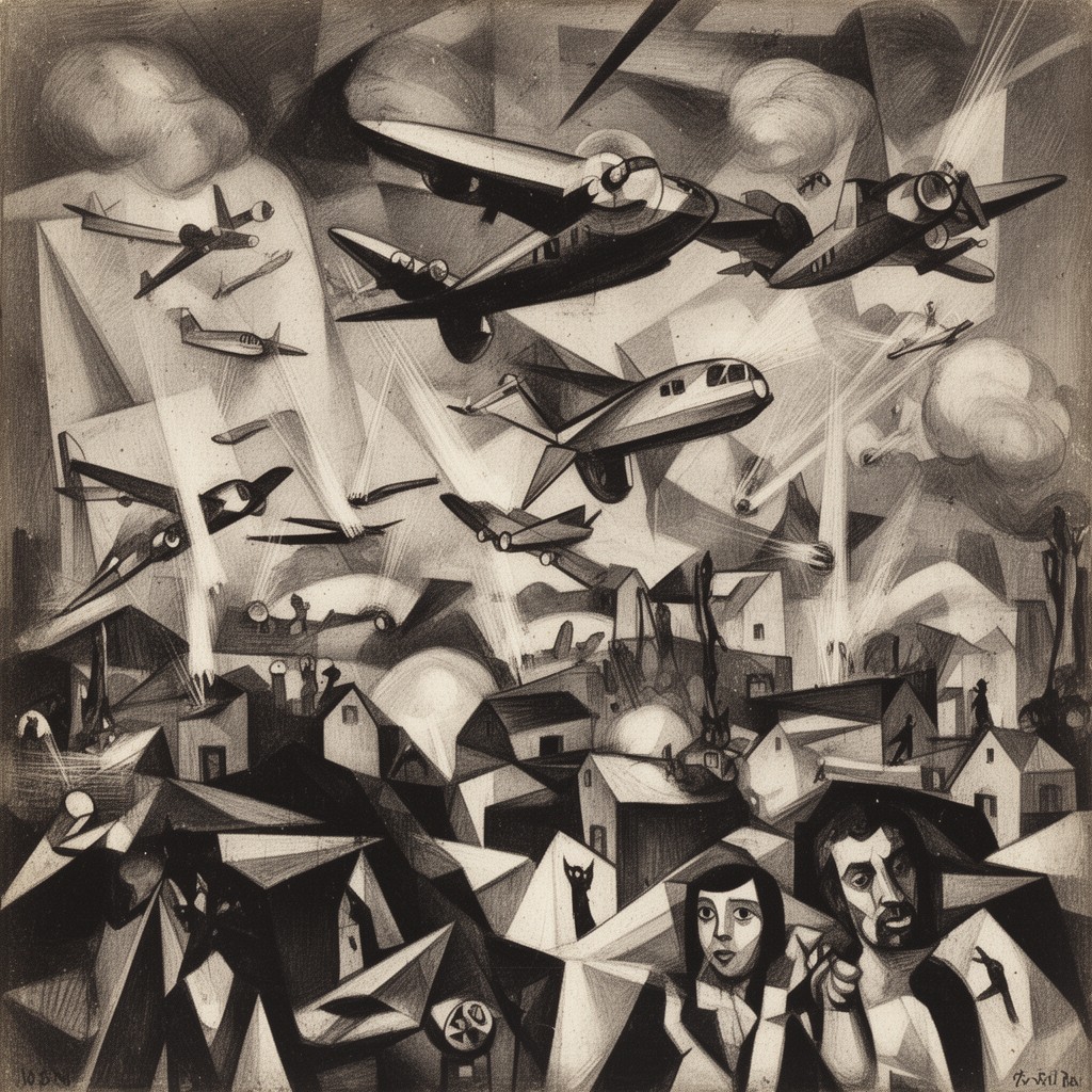 AI-generated illustration of Bombing of Guernica