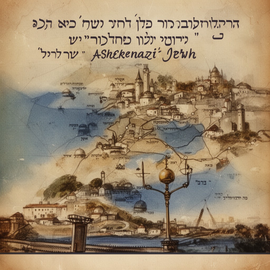 AI-generated illustration of Ashkenazi Jewish diaspora