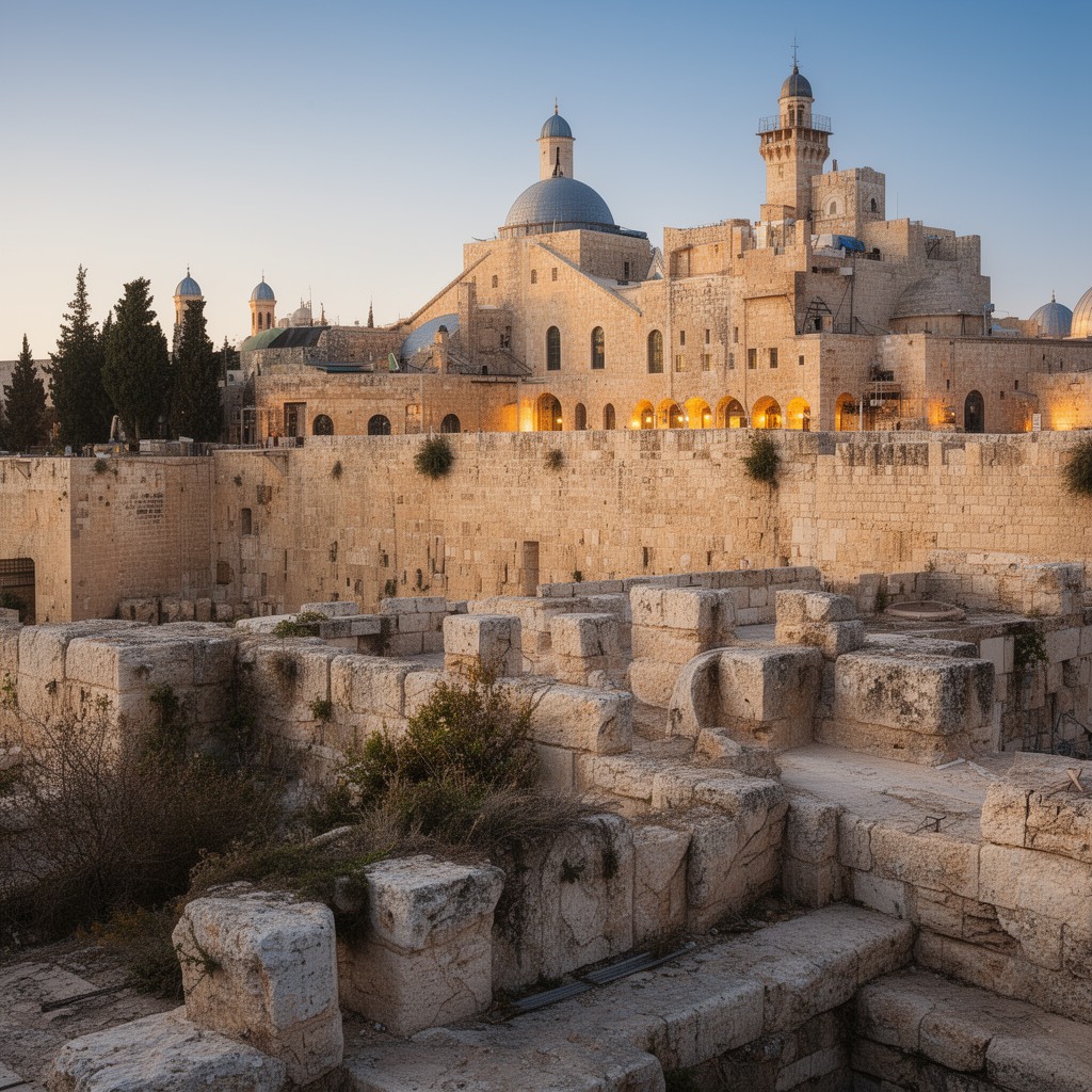 AI-generated illustration of Old City of Jerusalem UNESCO World Heritage Site