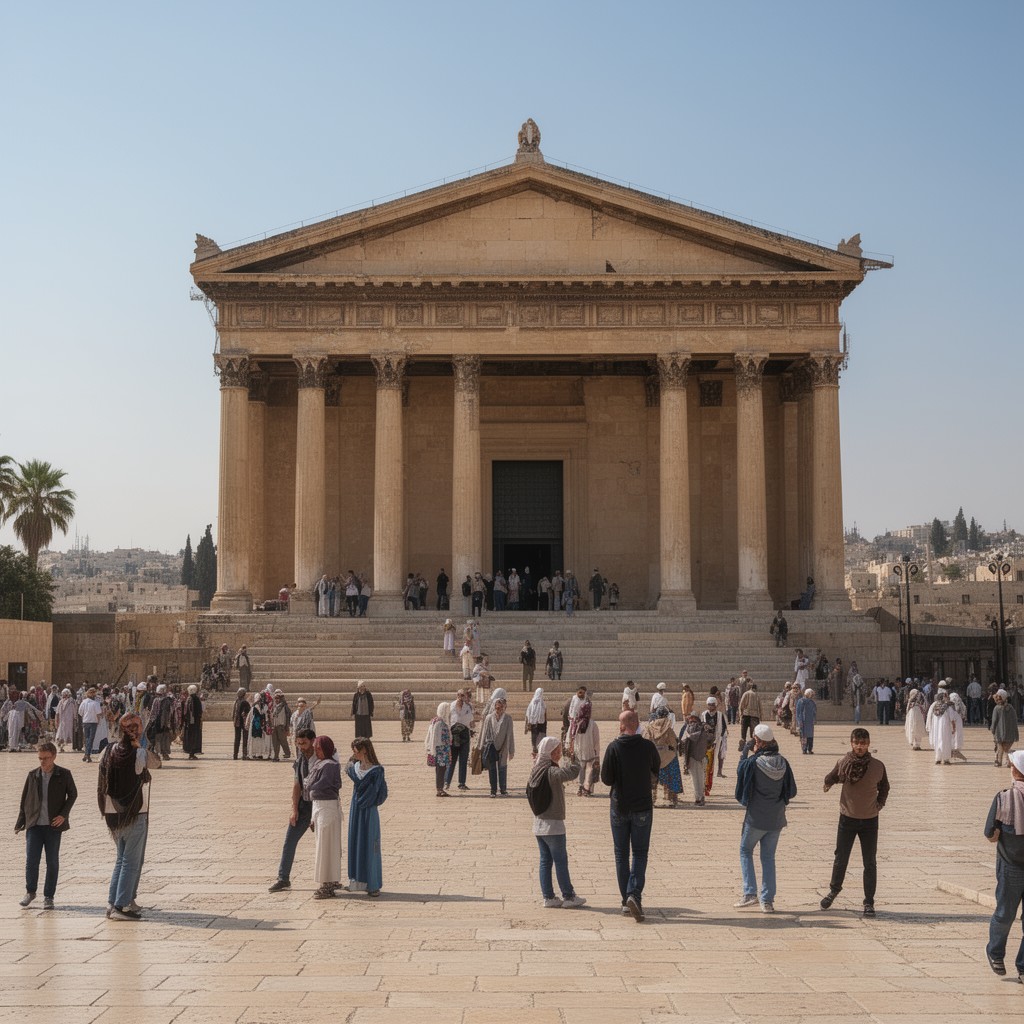 AI-generated illustration of Jewish Temple