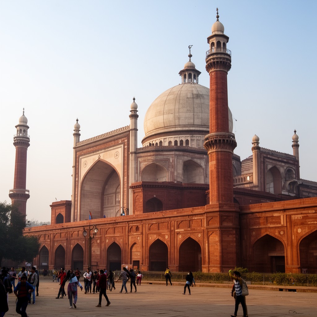 AI-generated illustration of Jama Masjid, Delhi