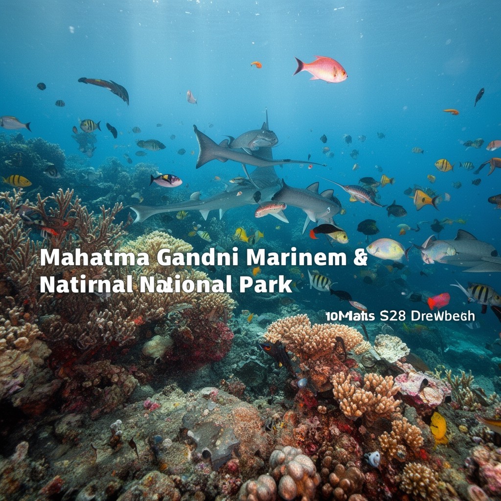 AI-generated illustration of Mahatma Gandhi Marine National Park