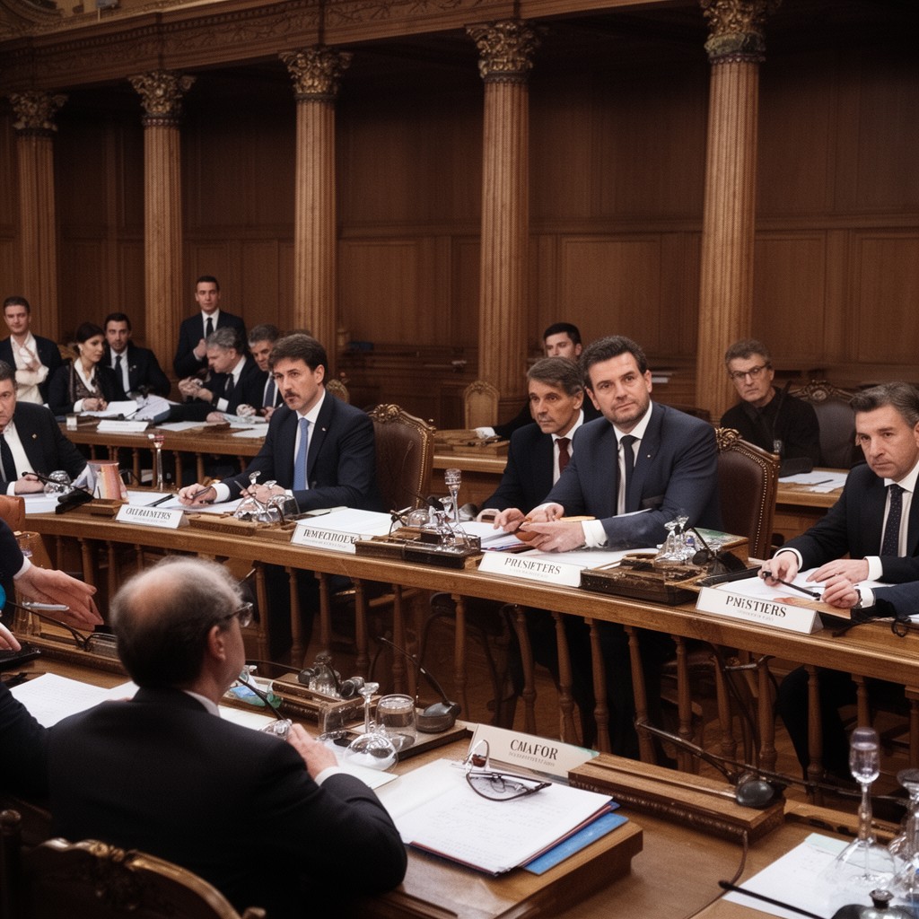 AI-generated illustration of Council of Ministers of France