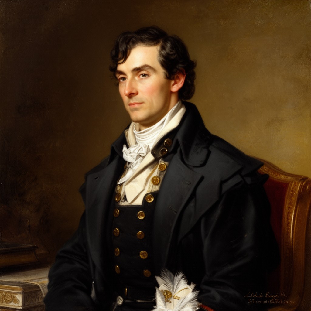 AI-generated illustration of Claude Joseph Rouget de Lisle