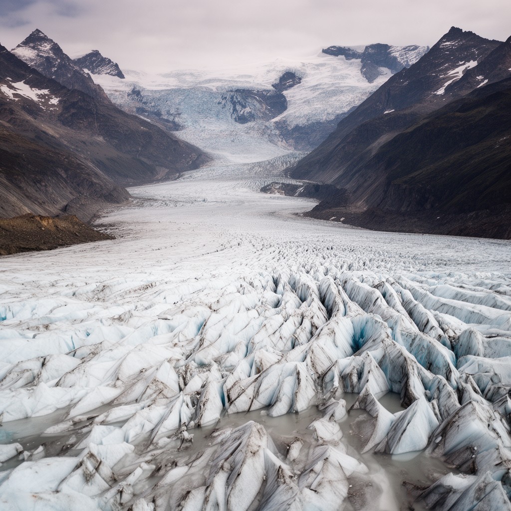 AI-generated illustration of Mer de Glace