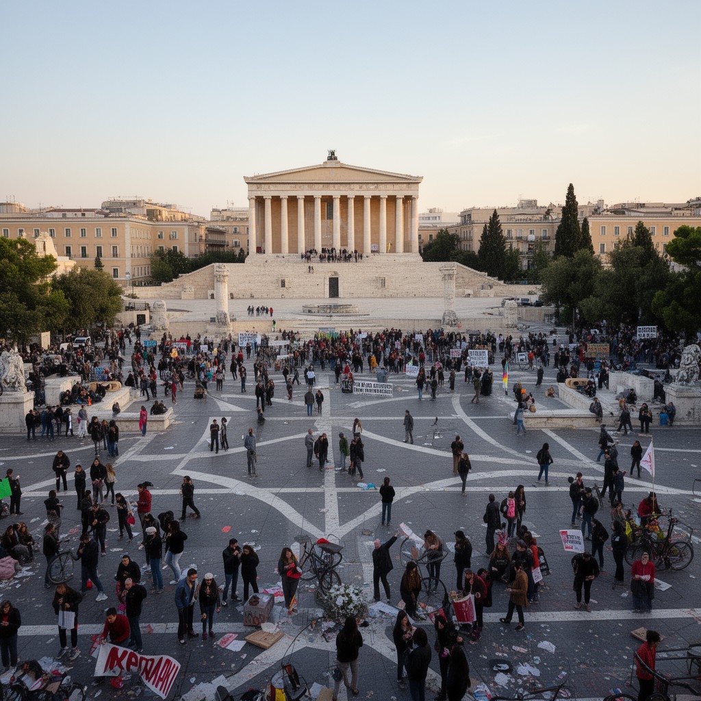 AI-generated illustration of Syntagma Square