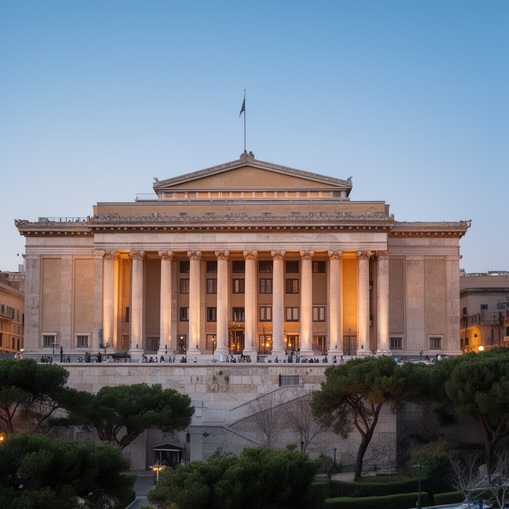 AI-generated illustration of Old Royal Palace of Greece