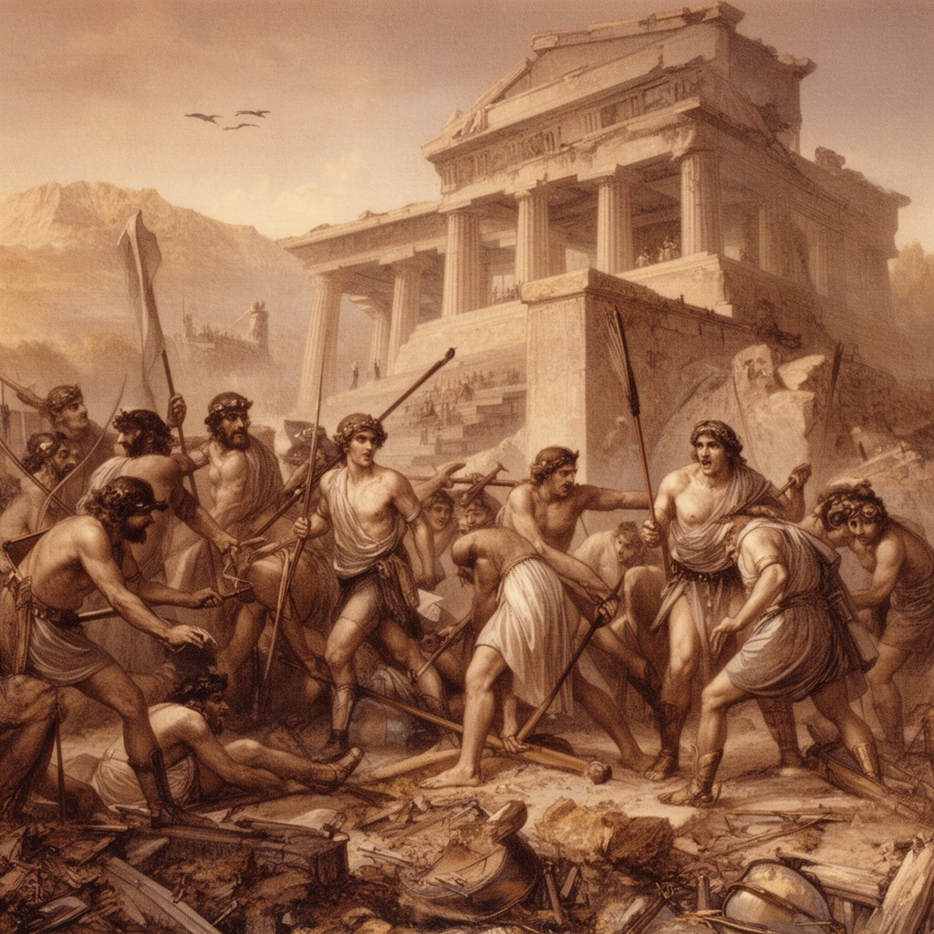 AI-generated illustration of Third Sacred War