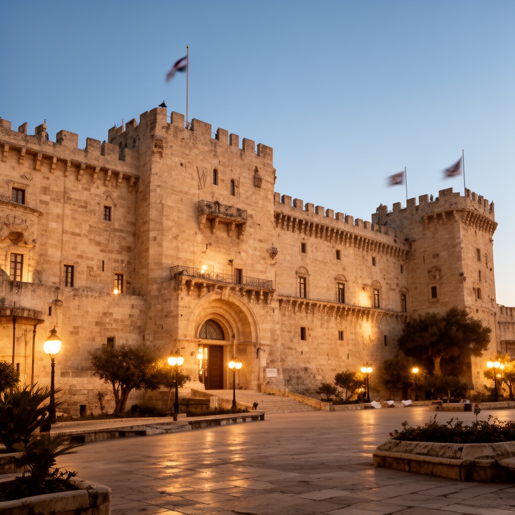 AI-generated illustration of Palace of the Grand Master of the Knights of Rhodes