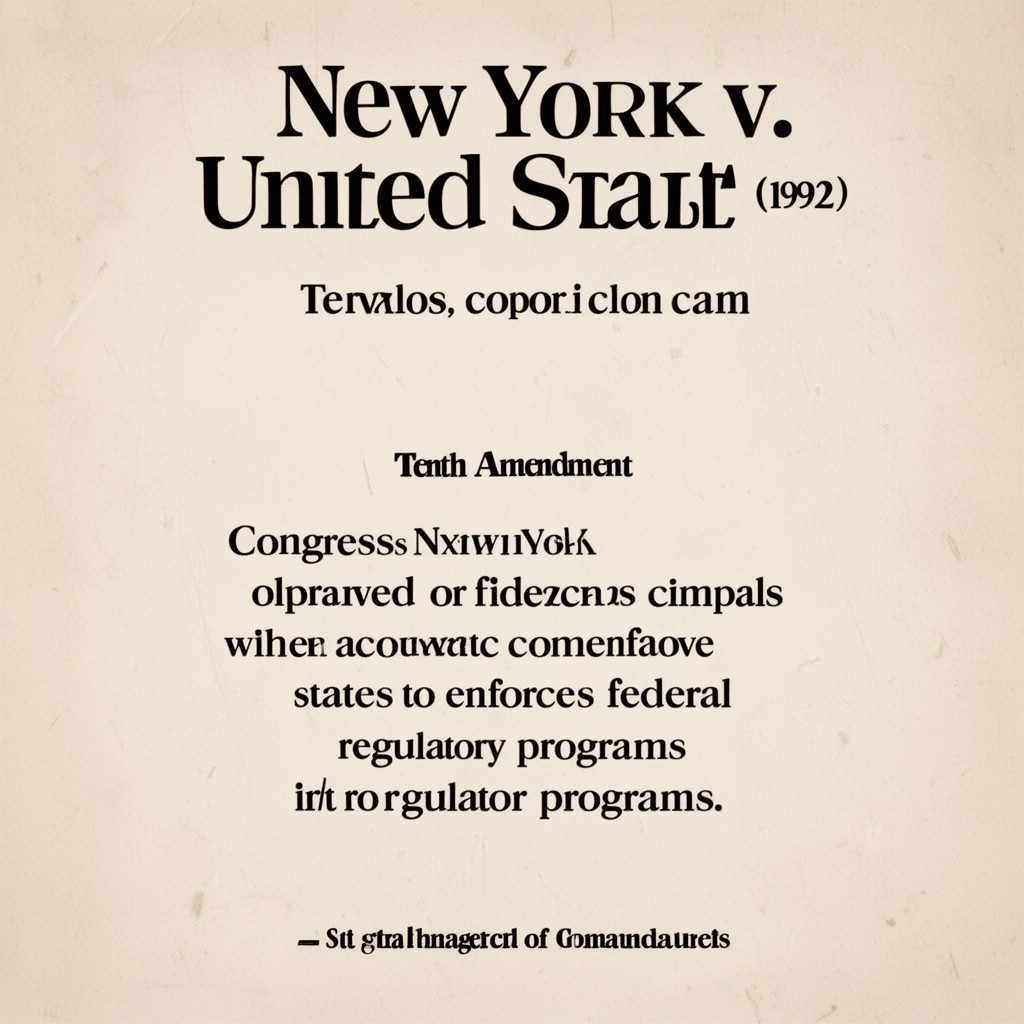 AI-generated illustration of New York v. United States (1992)