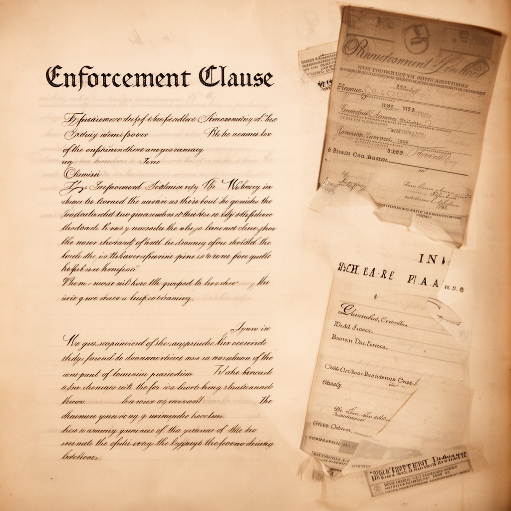 AI-generated illustration of Enforcement Clause