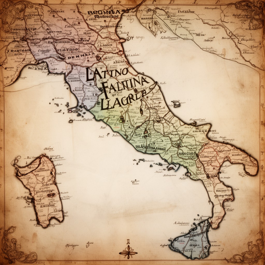 AI-generated illustration of Latino-Faliscan languages