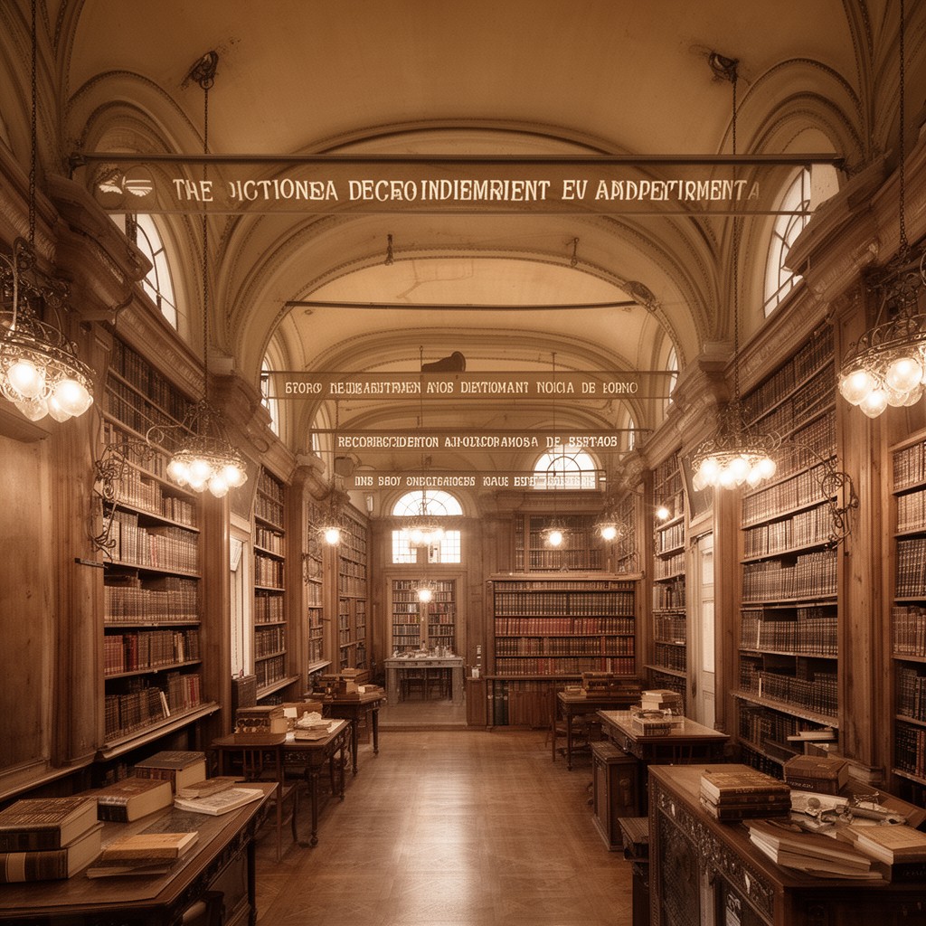AI-generated illustration of Dictionary Department