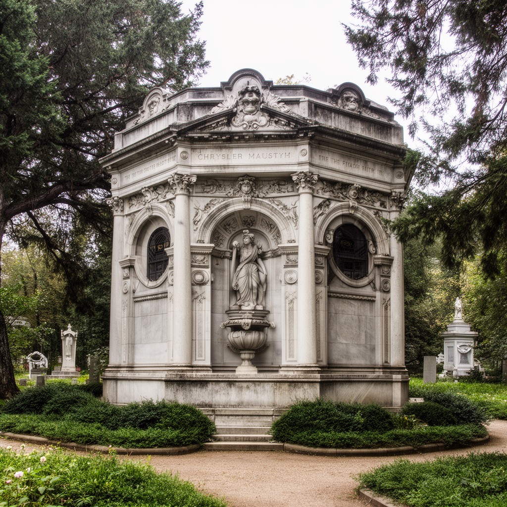 AI-generated illustration of Chrysler Mausoleum