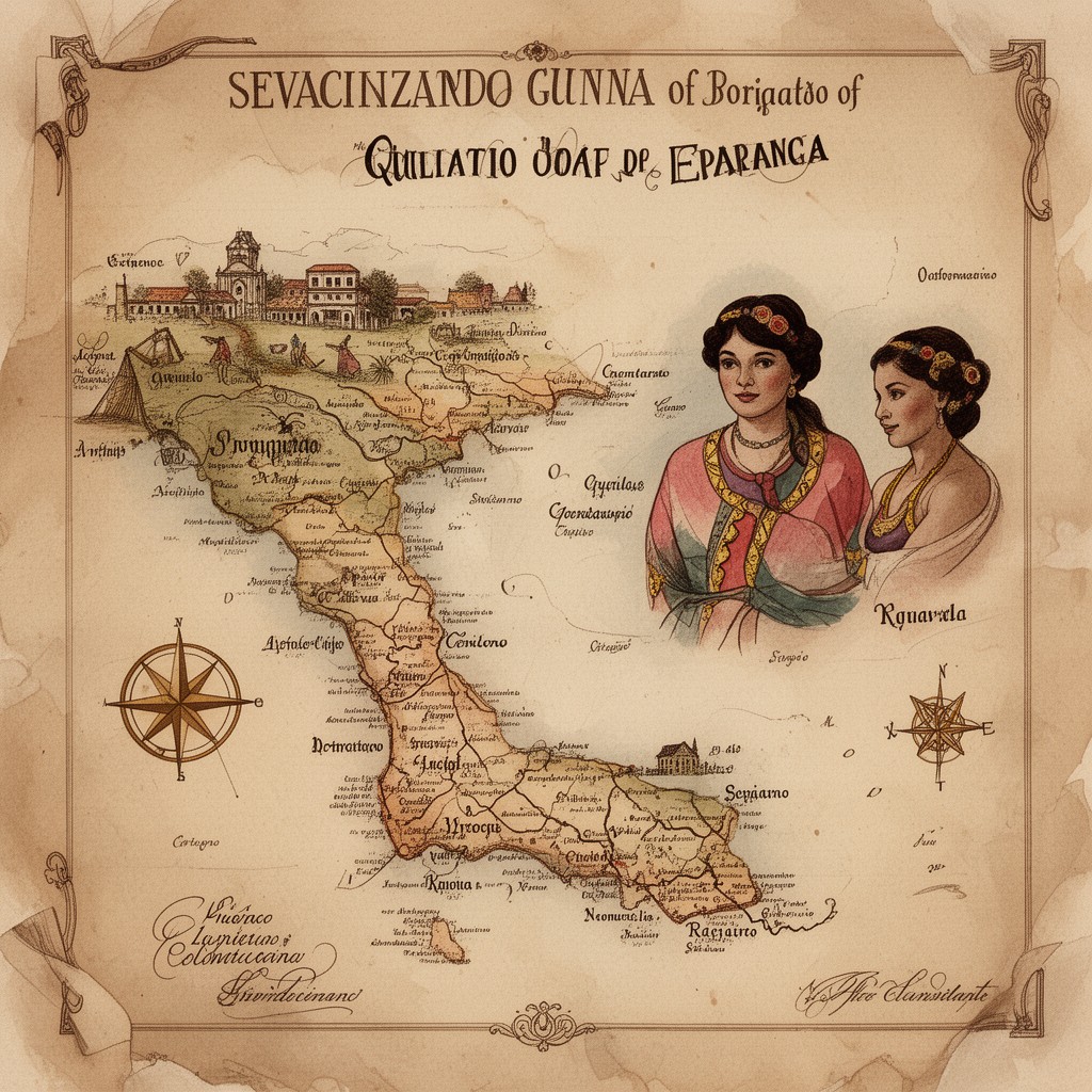 AI-generated illustration of Spanish colonization of Equatorial Guinea