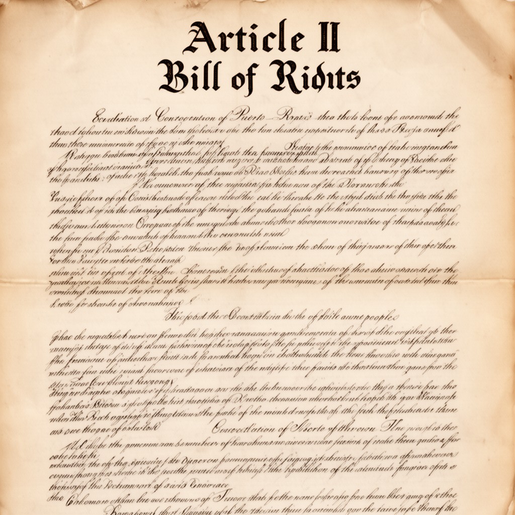 AI-generated illustration of Article II – Bill of Rights