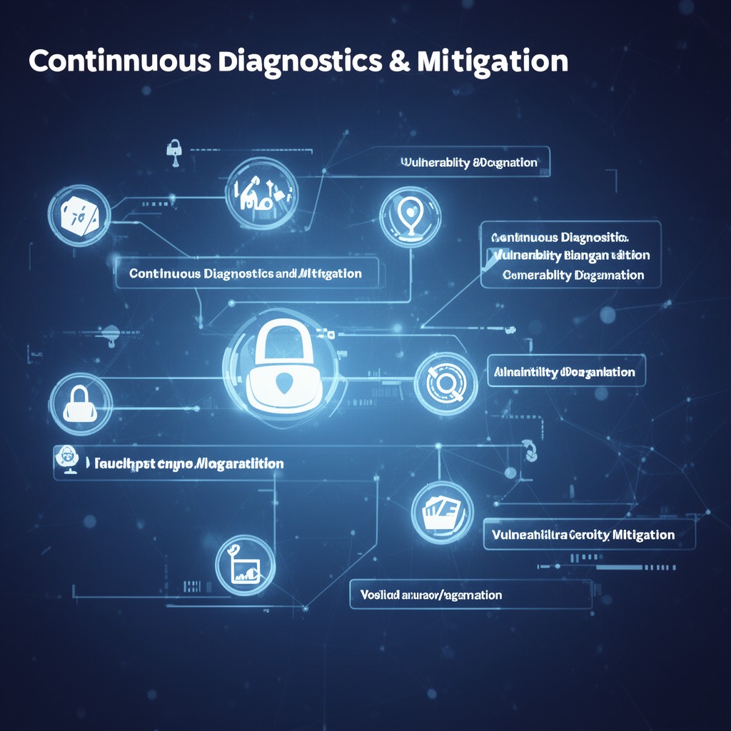 AI-generated illustration of Continuous Diagnostics and Mitigation tools