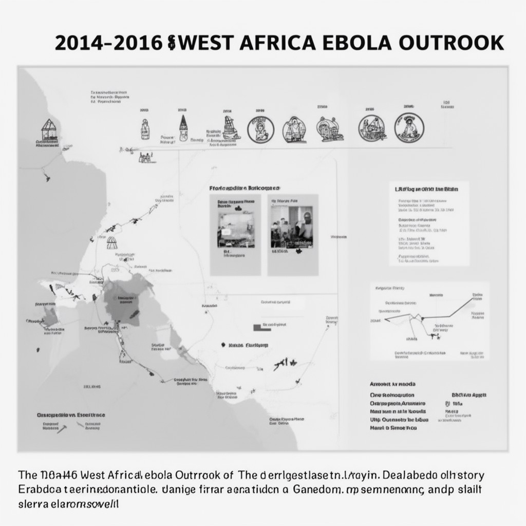 AI-generated illustration of 2014–2016 West Africa Ebola outbreak