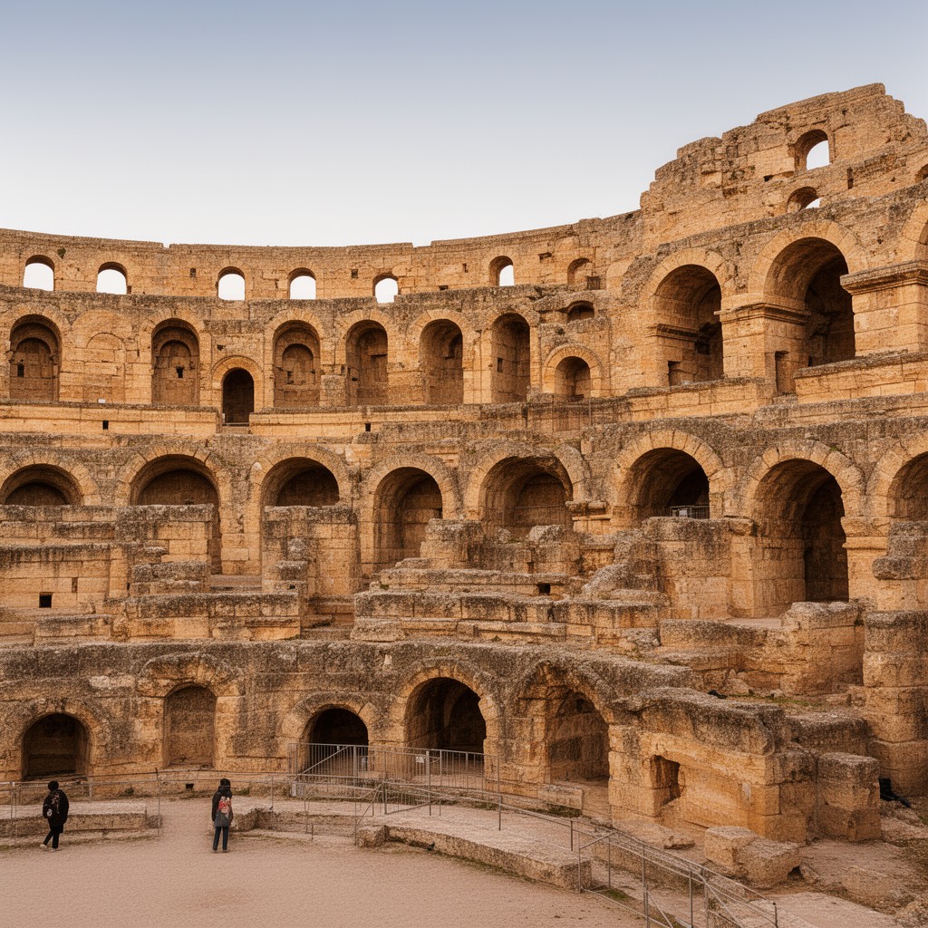 AI-generated illustration of El Jem Amphitheatre