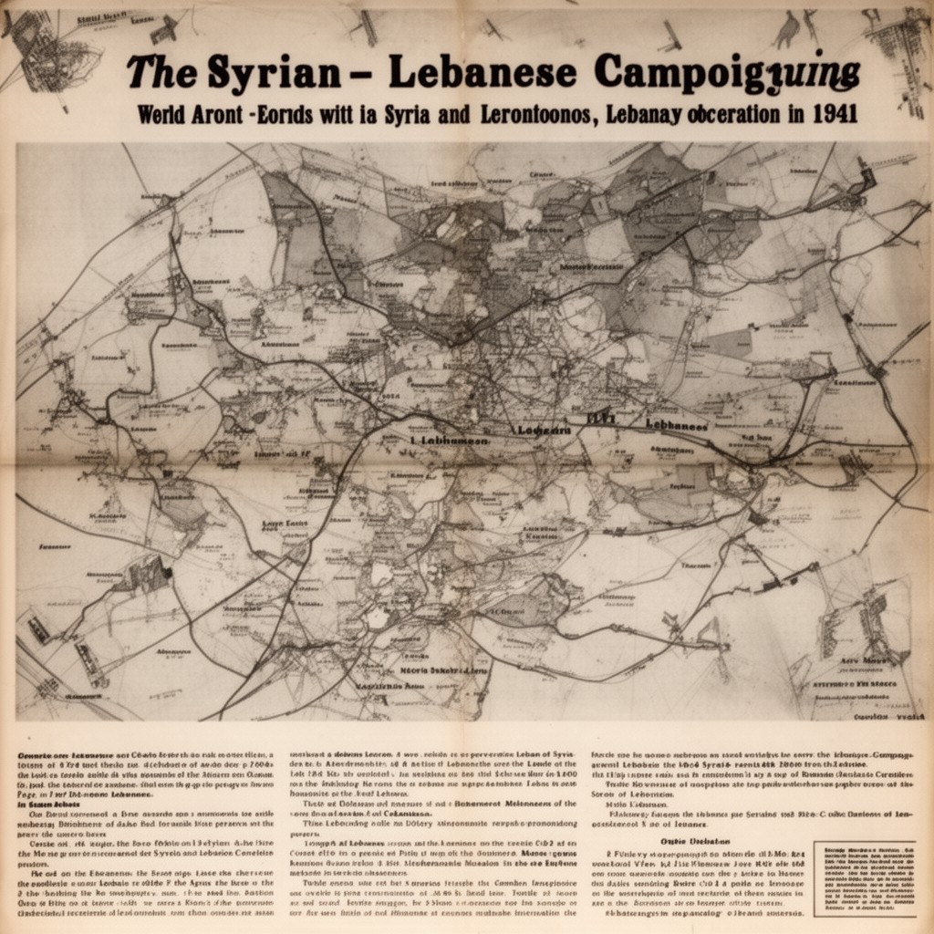 AI-generated illustration of Syrian–Lebanese campaign