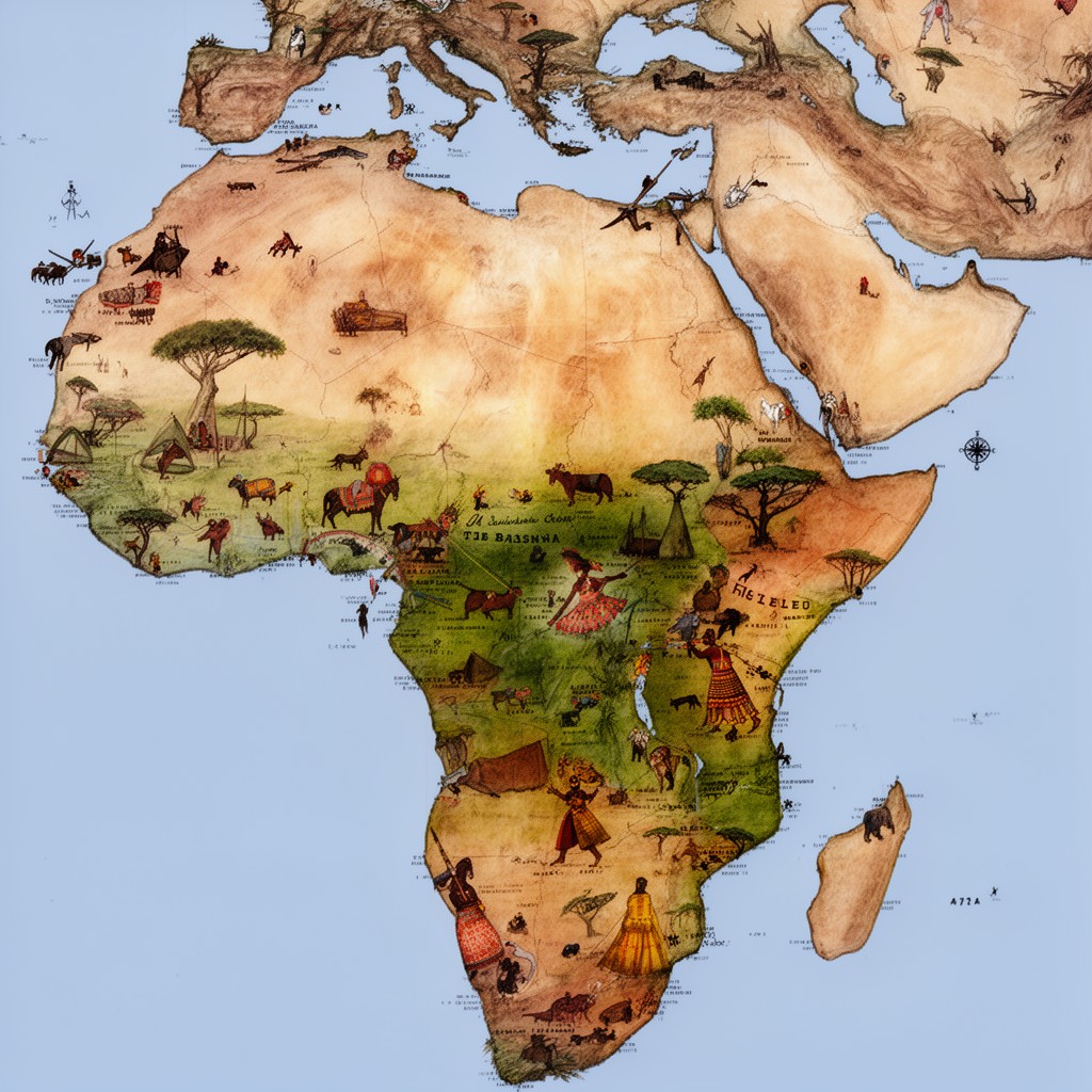 AI-generated illustration of Africa