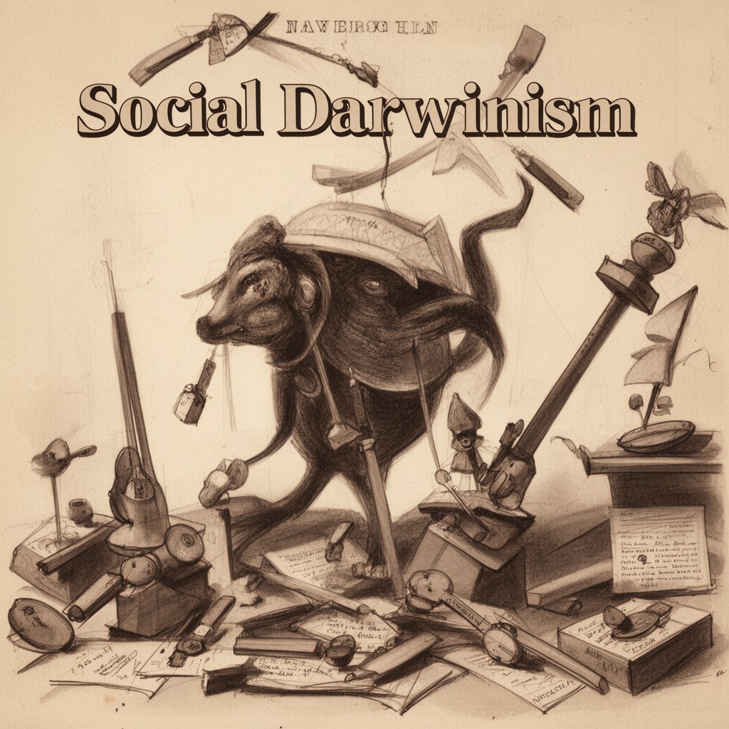 AI-generated illustration of Social Darwinism