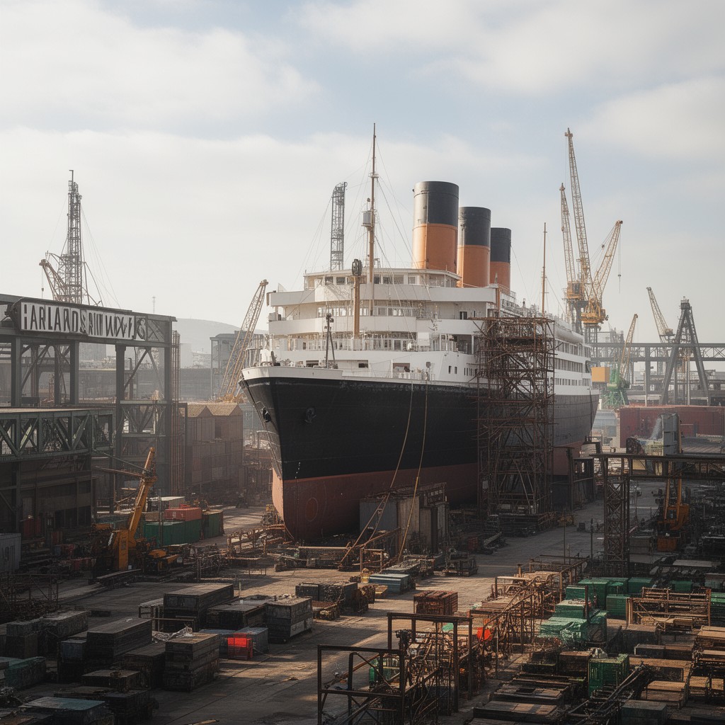 AI-generated illustration of Harland and Wolff