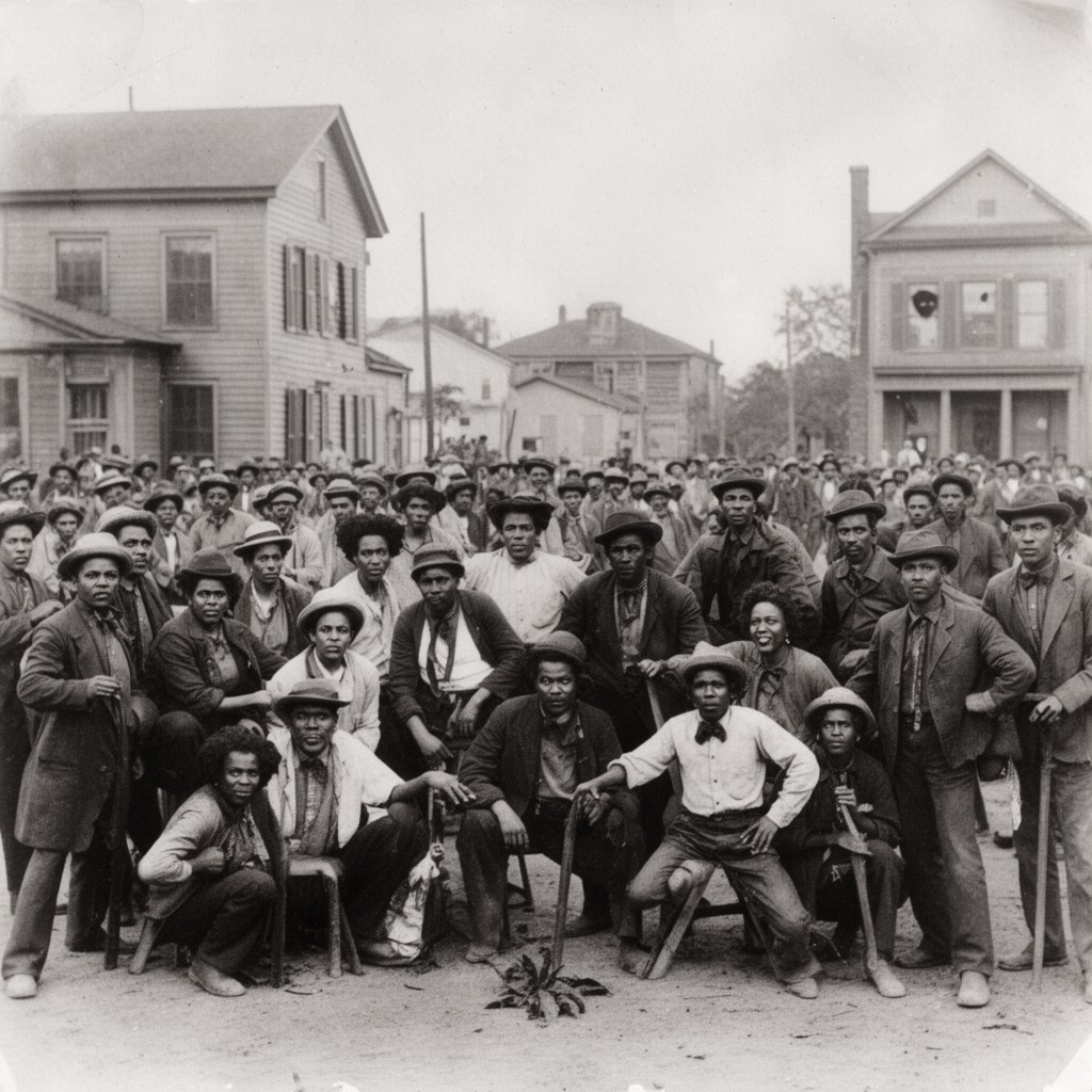 AI-generated illustration of Reconstruction era