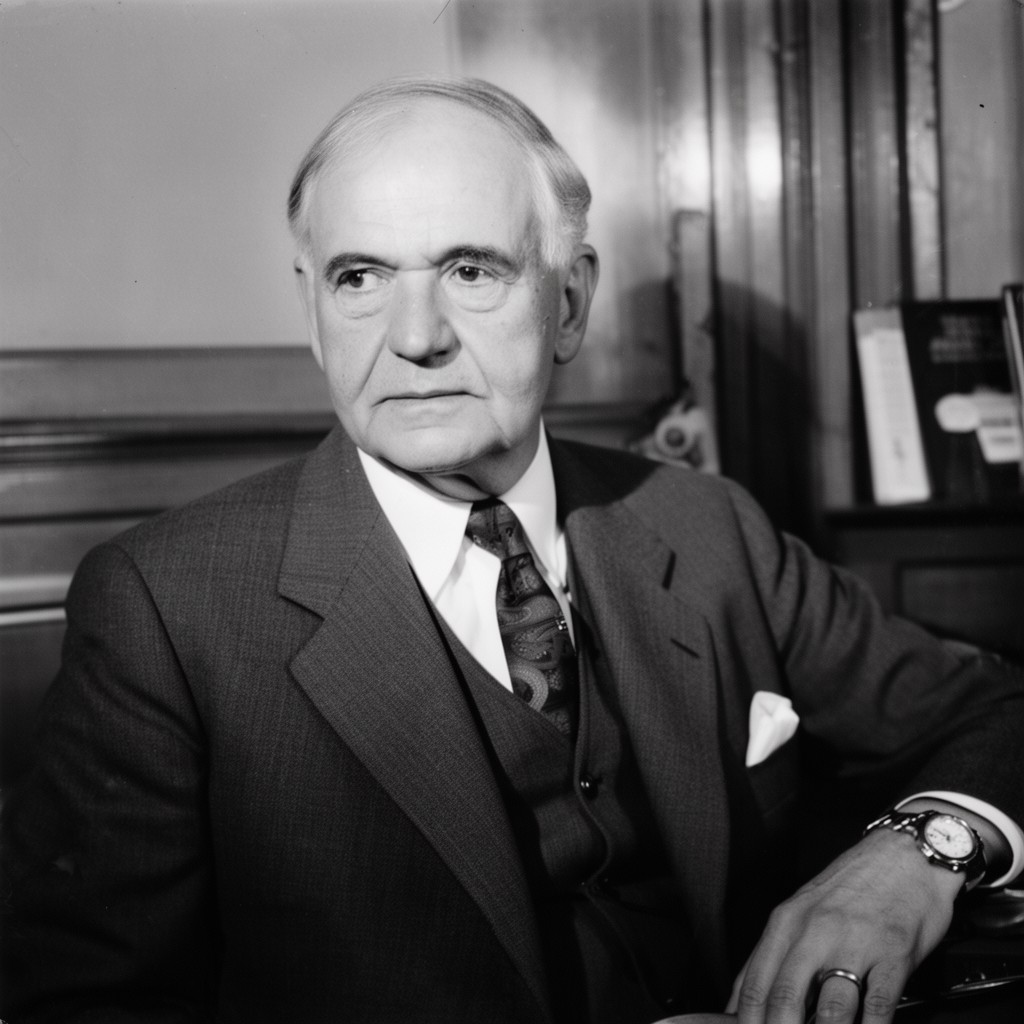 AI-generated illustration of John D. Rockefeller Jr.