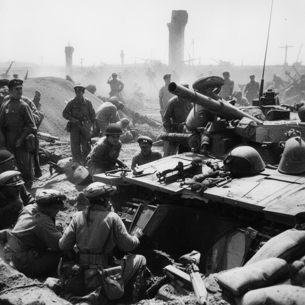 AI-generated illustration of Siege of Tobruk