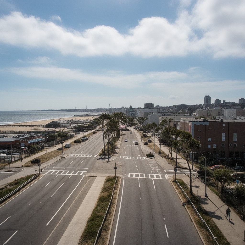 AI-generated illustration of Revere Beach Parkway