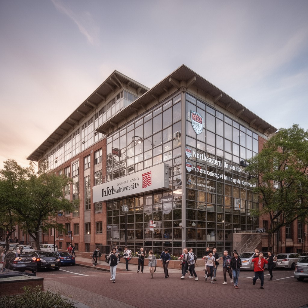 AI-generated illustration of Northeastern University