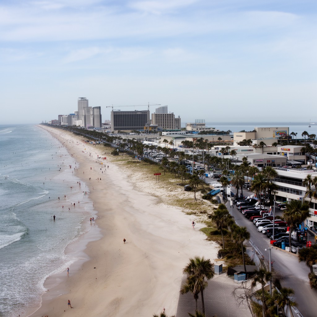 AI-generated illustration of Daytona Beach