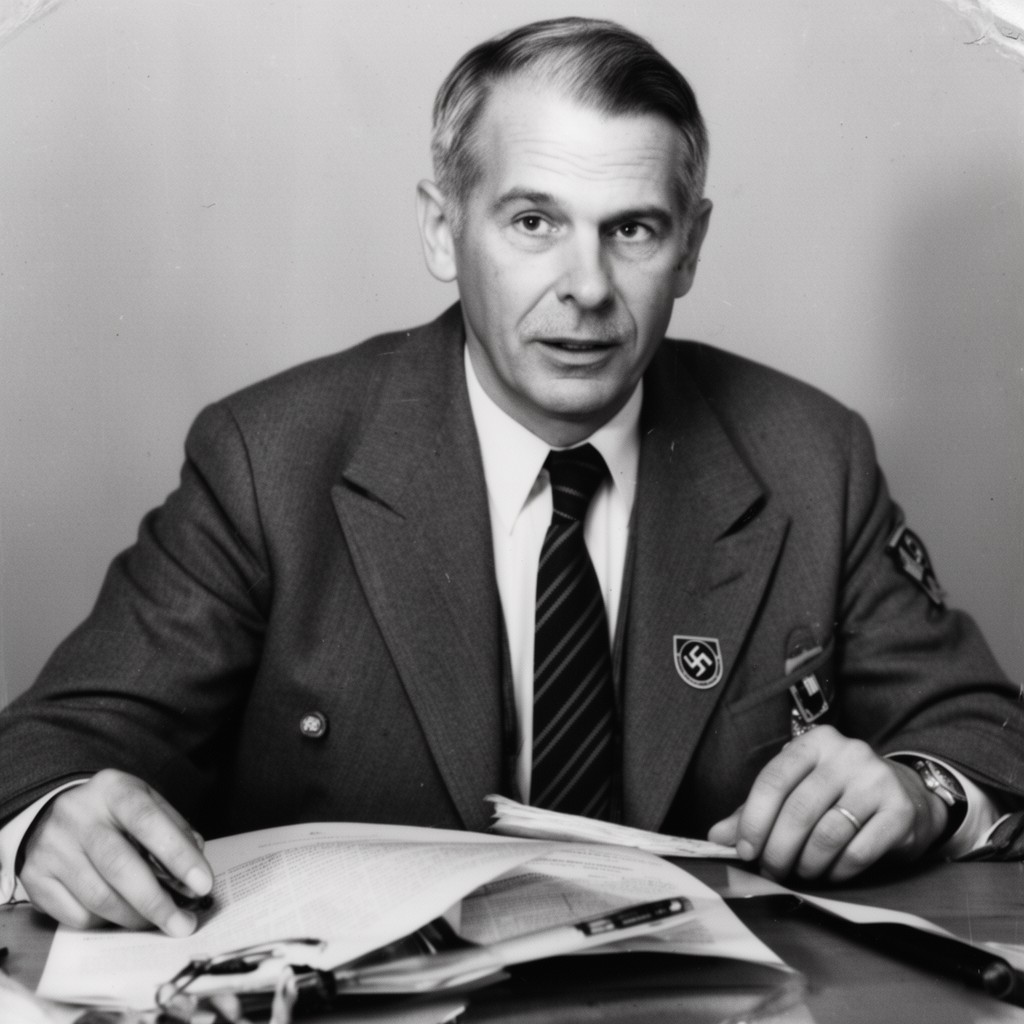 AI-generated illustration of Gerhard Klopfer