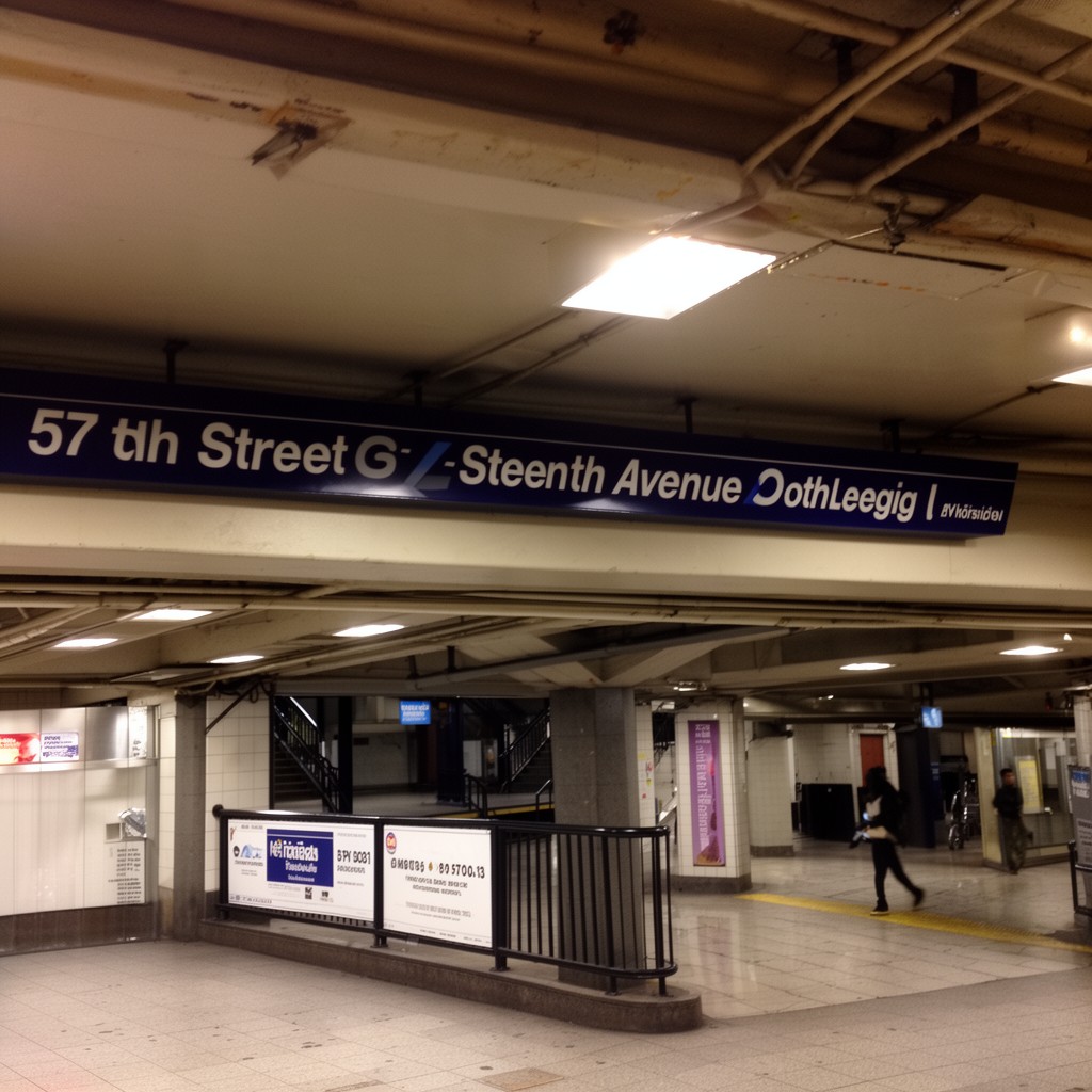 AI-generated illustration of 57th Street–Seventh Avenue station